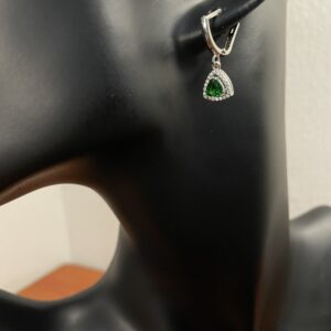 green-glass-925-earrings